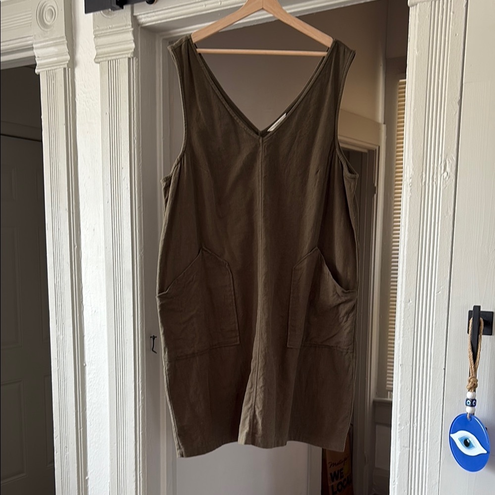 Sotela Olive Green Sweater Jumper Dress